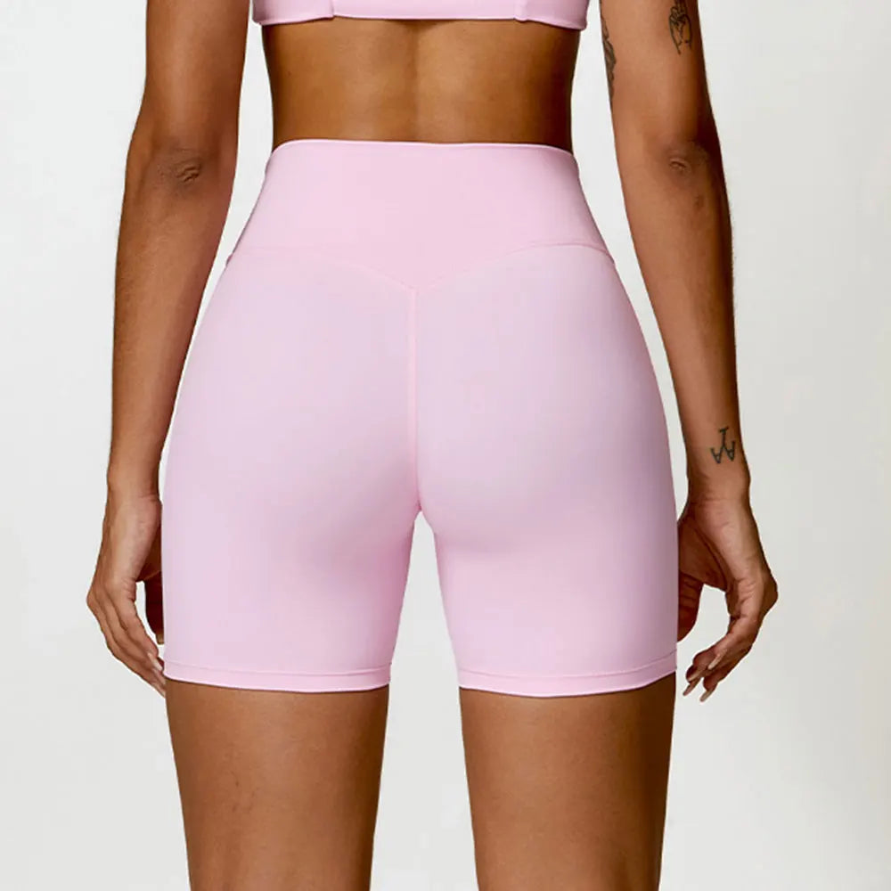 Fitness Shorts Women Yoga Shorts Running Cycling Shorts Breathable Sports Leggings High Waist Workout Gym Push Up Shorts Tights
